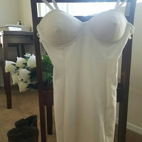 White bustier dress Charlotte Russe small - Picture 5 of 8